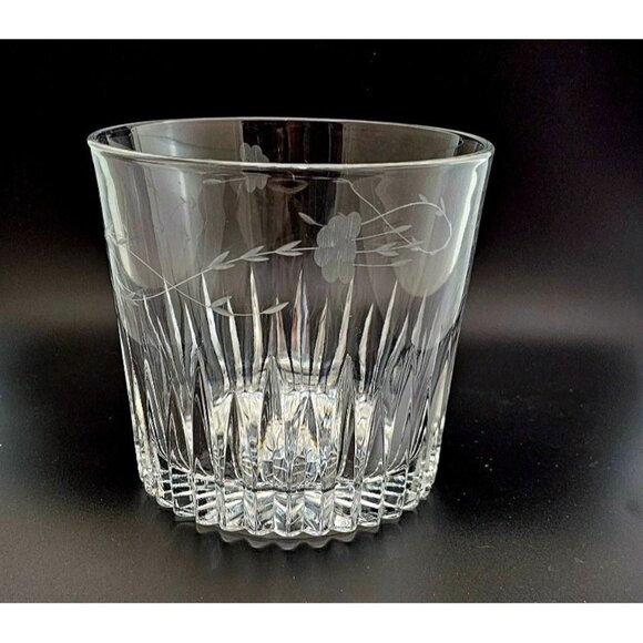 Princess House Other - Princess House Highlights Heritage Ice Bucket 5.5" Crystal floral etched glass
